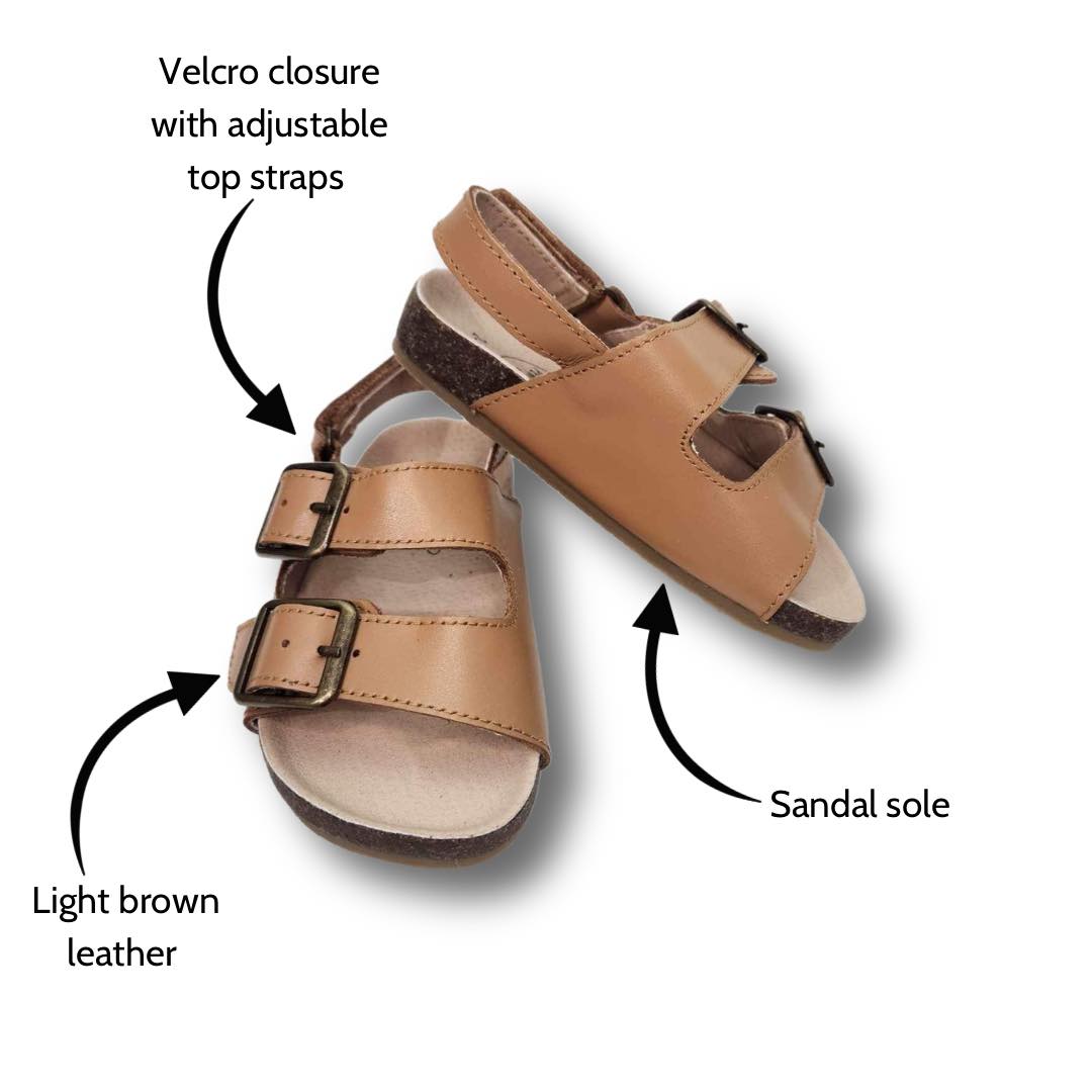 KAYDEN Children's Sandal in Natural Leather