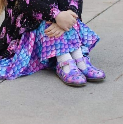 JULIANA Children's Flat Shoe in Unicorn Leather