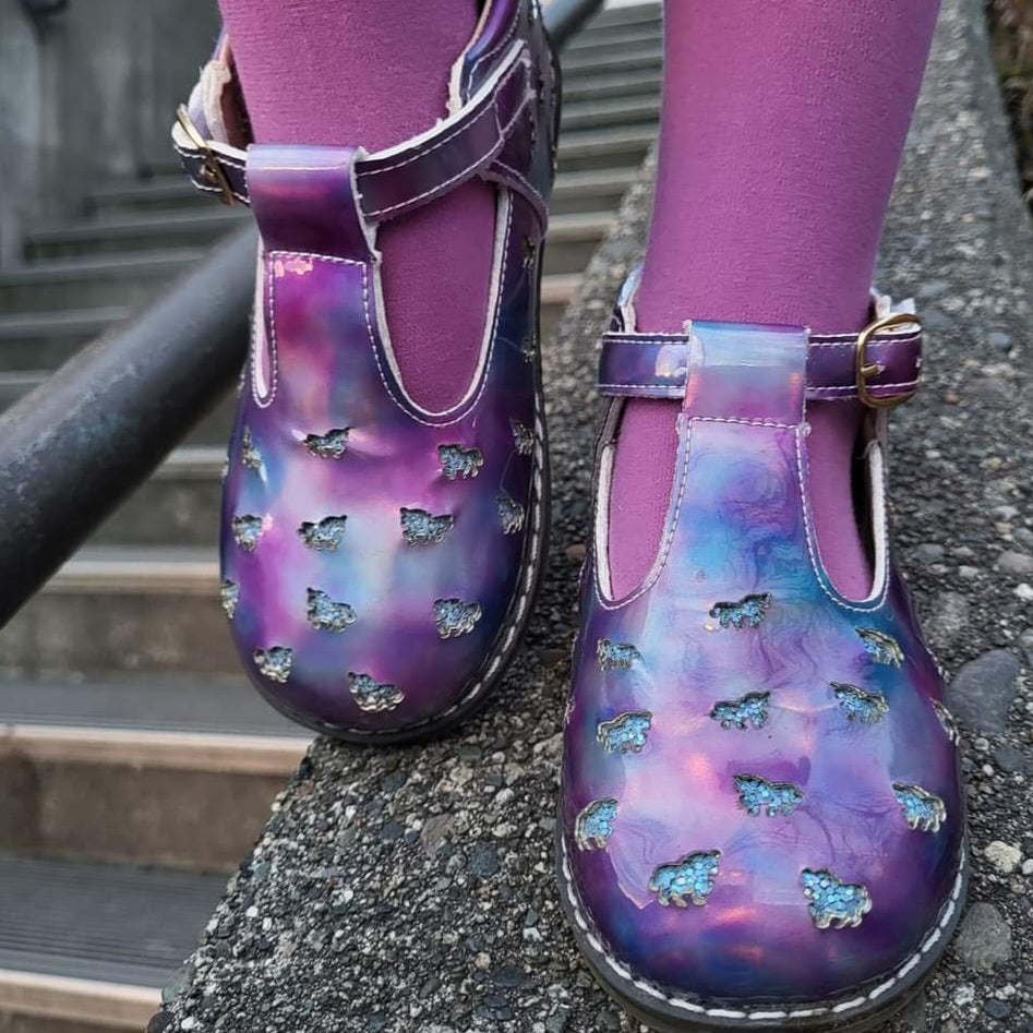 JULIANA Children's Flat Shoe in Unicorn Leather