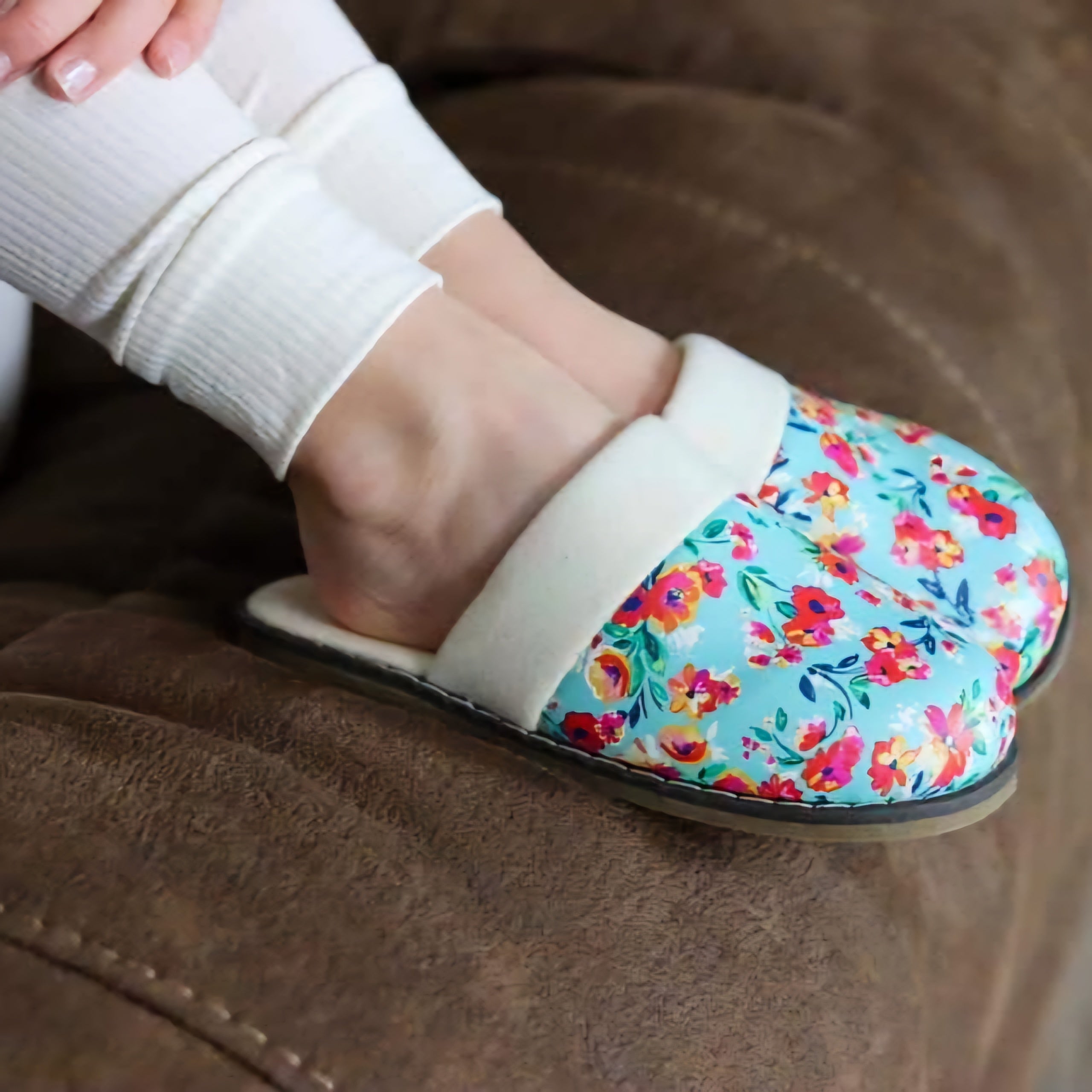 Children's Slippers in Spring Floral