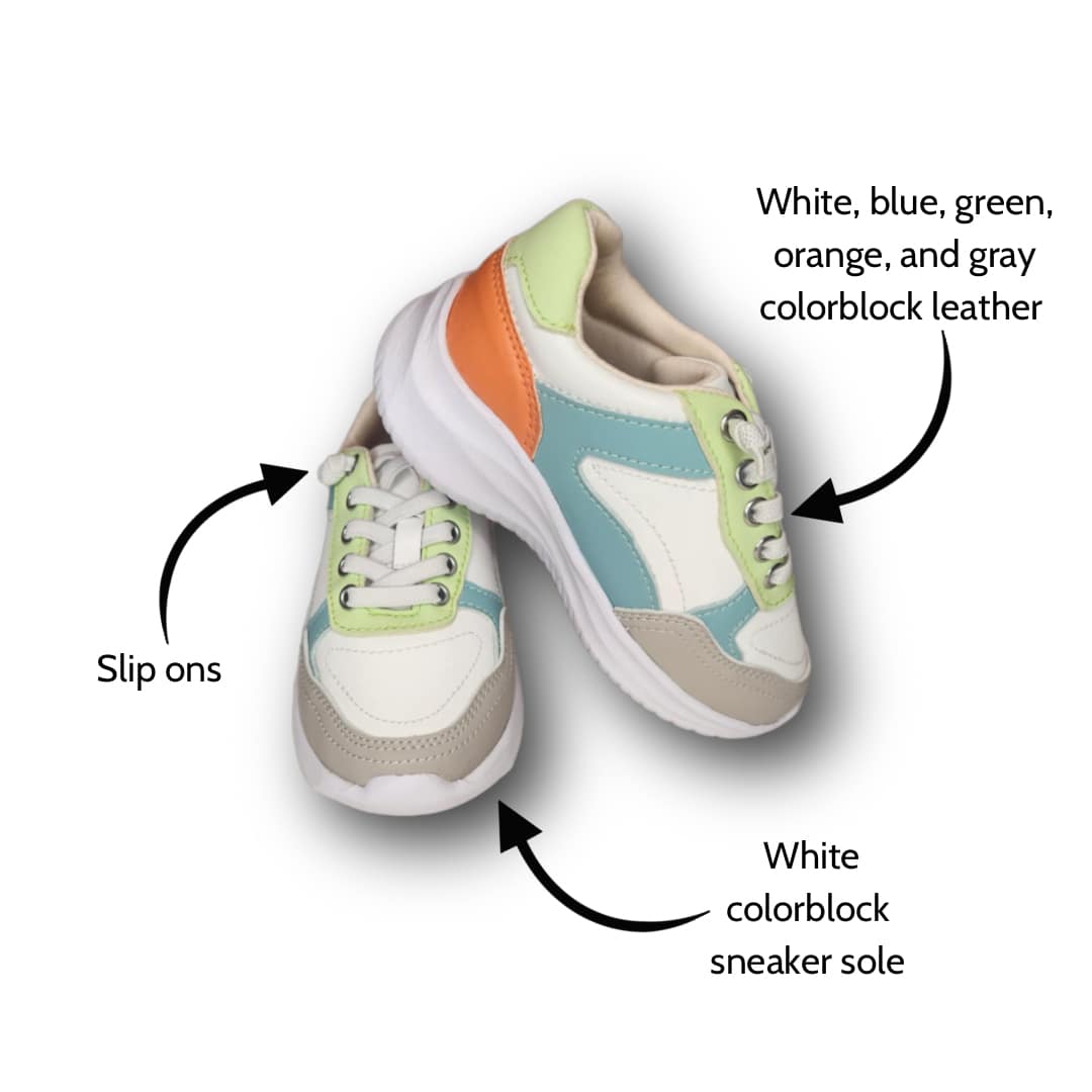 KEVIN Children's Low-Top Sneakers in Spring Colorblock