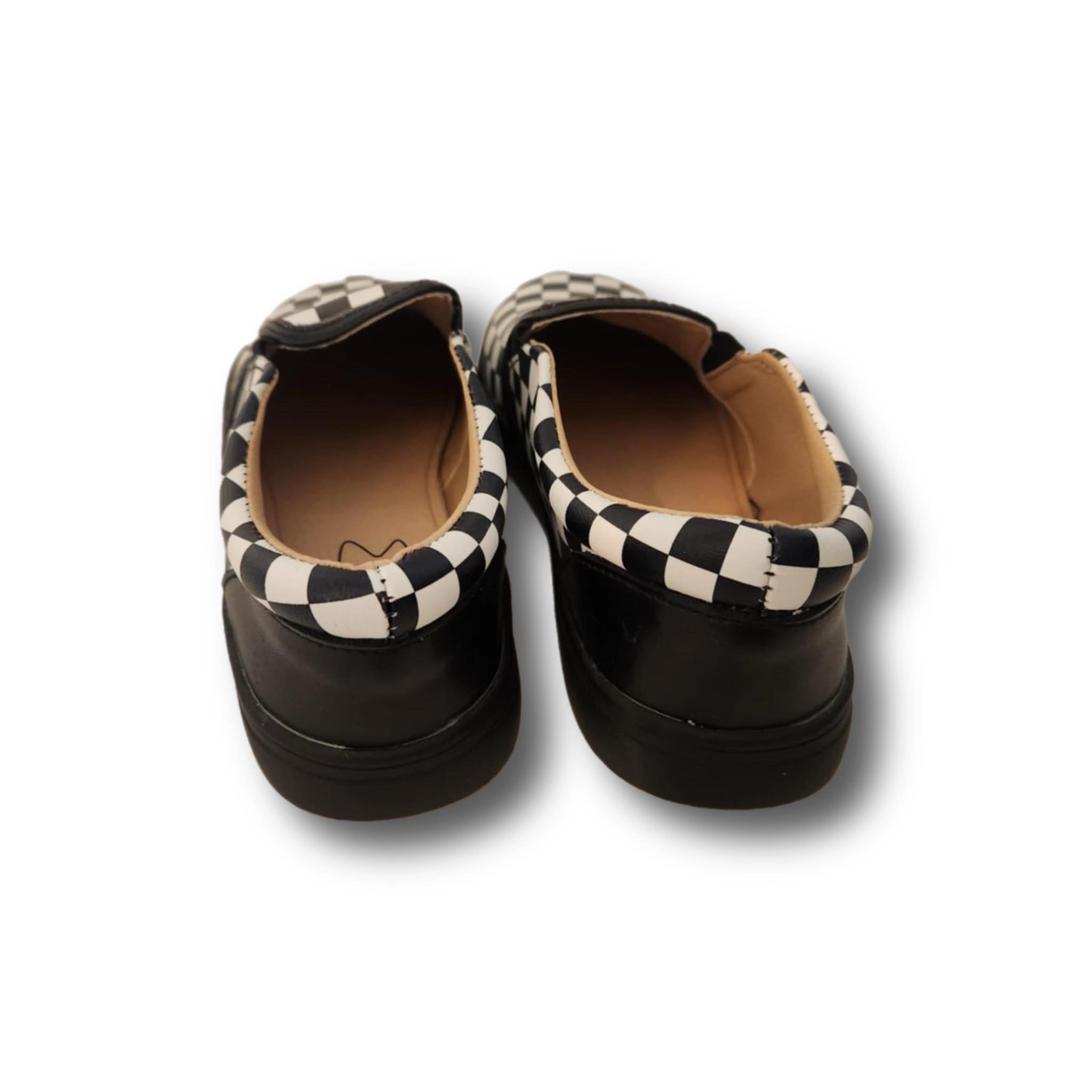 Adult Slide in Black Checked
