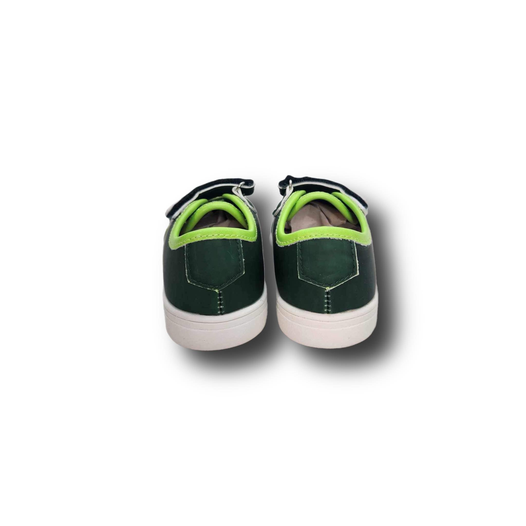 JOSEPH Children's Low-Top Sneaker in Color Changing Green and Lime Leather