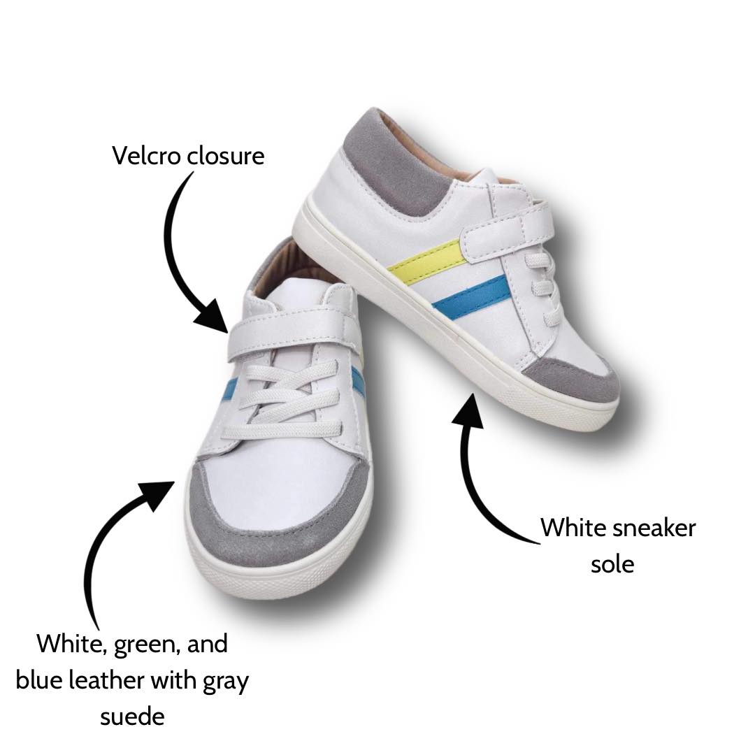 EVERETT Children's Low-Top Sneaker in White Leather