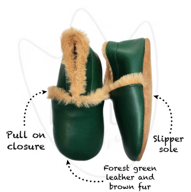 LEO Slippers in Winter Green