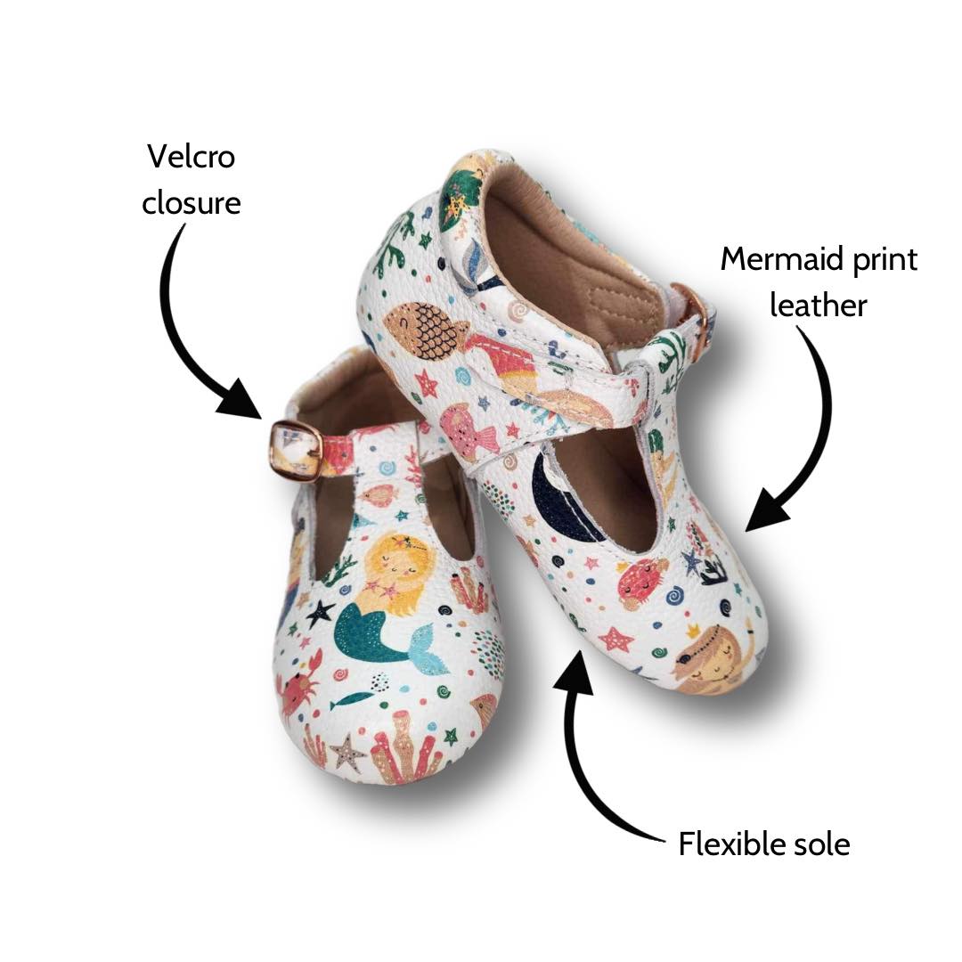 AUBREIGH Children's T-Strap Shoe in Mermaids