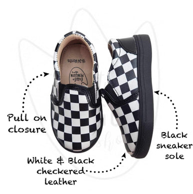ACE Slide in Black Check