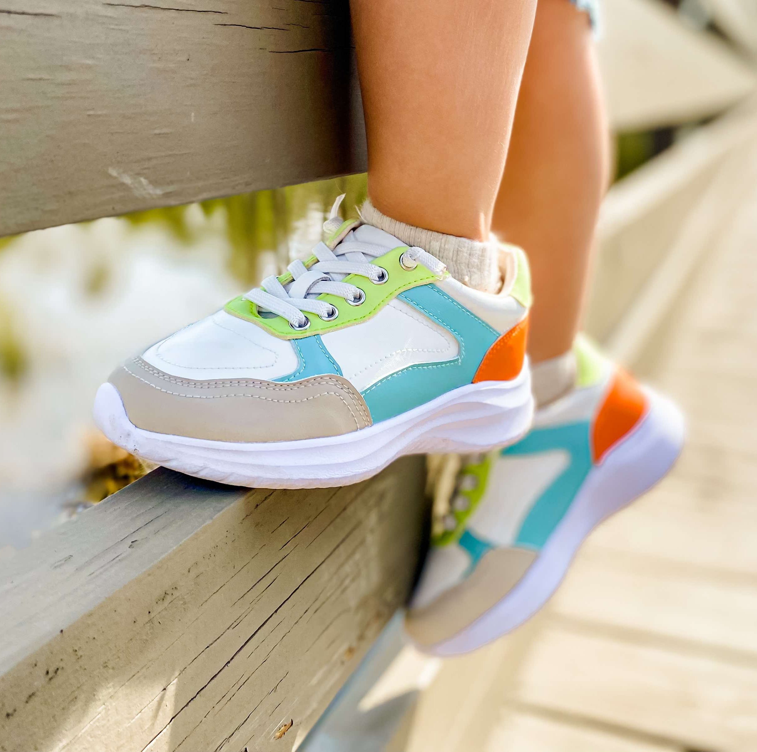 KEVIN Children's Low-Top Sneakers in Spring Colorblock