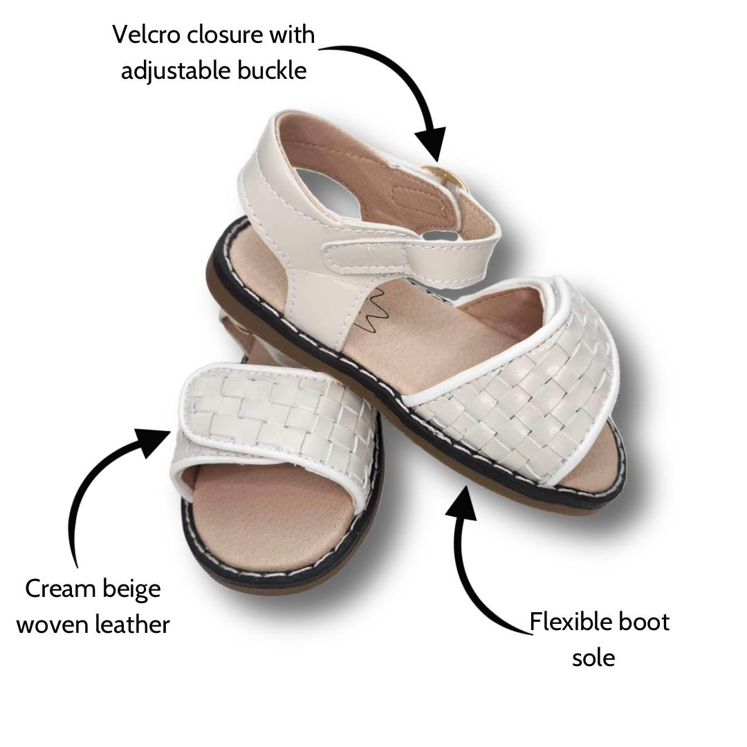 COLLINS Children's Sandal in Cream