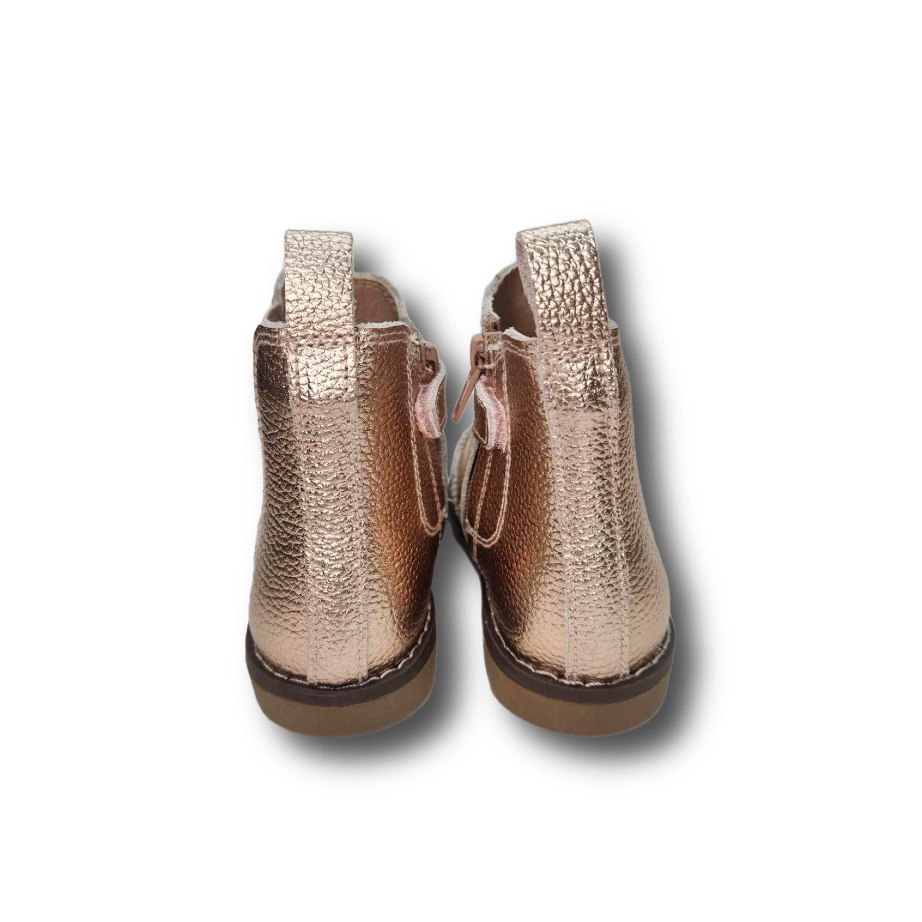 LIARA Children's Boot in Rose Gold Metallic Leather
