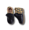 OLIVIA Children's Boot in Animal Print and Black Leather