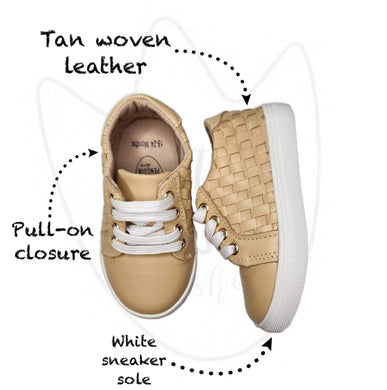 SJ Sneaker in Woven Tan