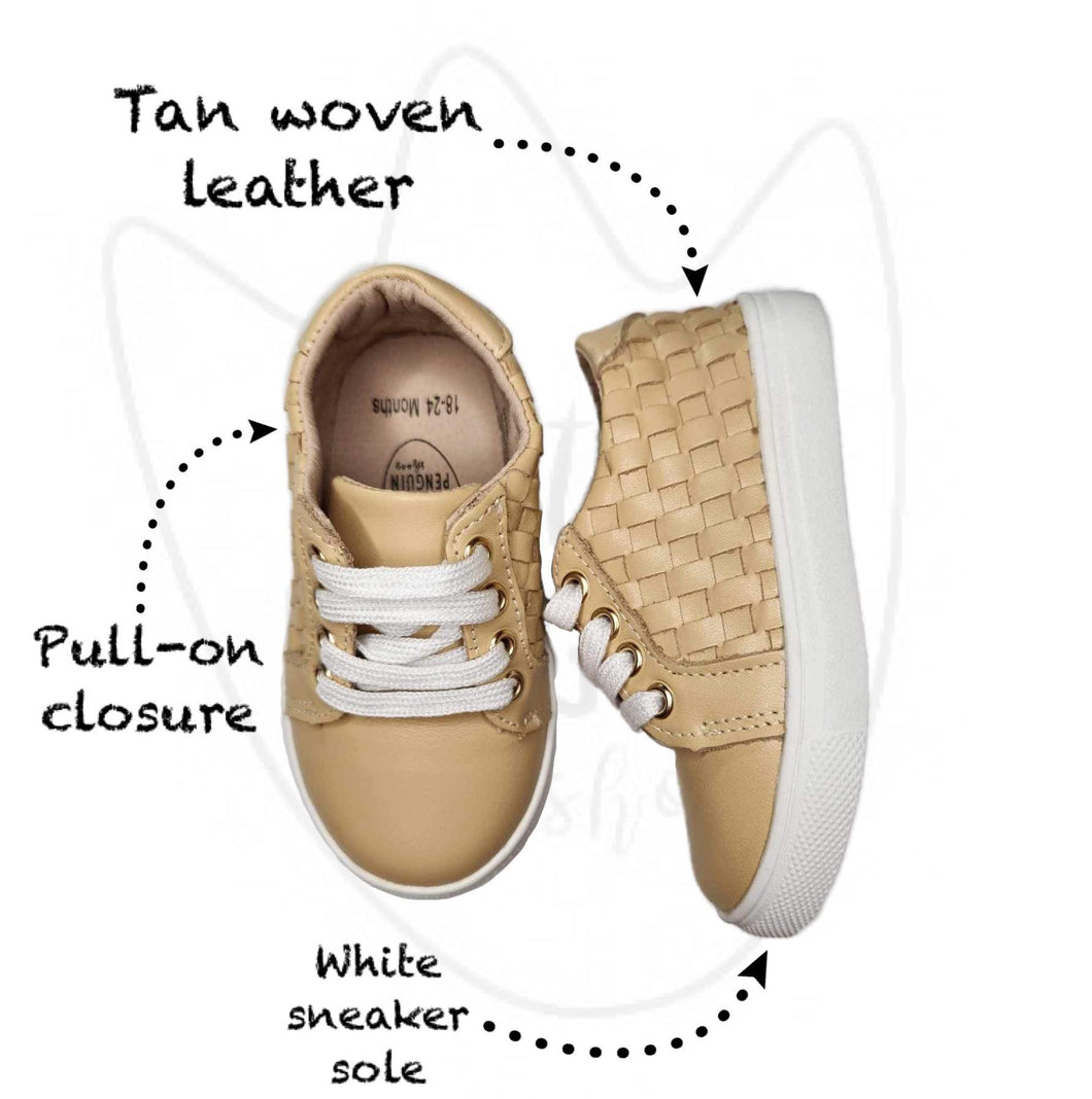SJ Sneaker in Woven Tan
