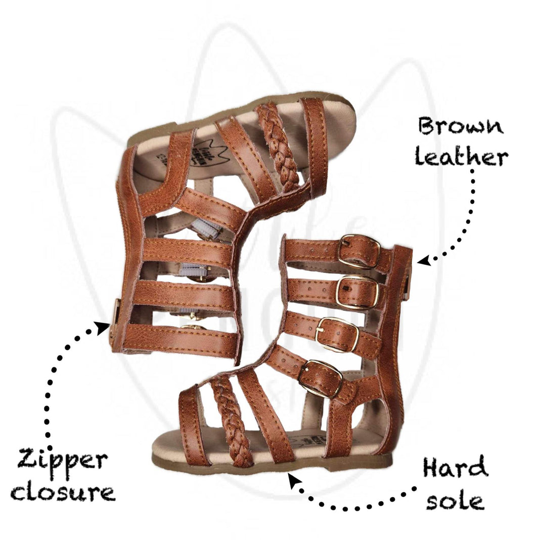 Gladiator Sandal in Brown